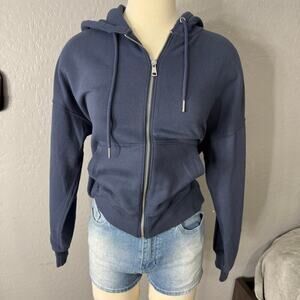 Soft A&F Max Essentials Womens Sunday Hooded Jacket, Blue, S 152-489-00065-200